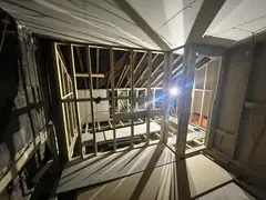 Dormer loft conversion, timber frame going up